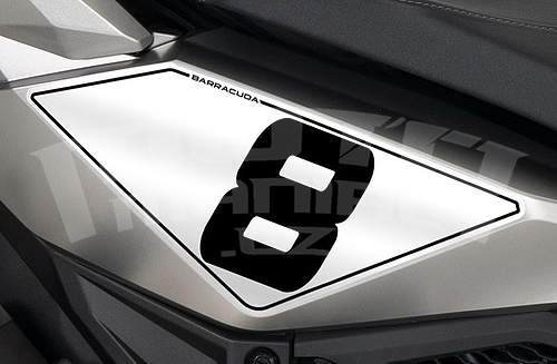 Barracuda boční číslové tabulky samolepky - Honda X-Adv 2021-2022 - 1