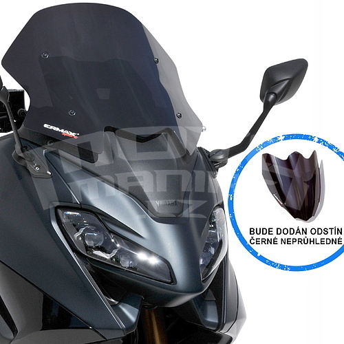 Ermax Sport plexi 40,5cm - Yamaha TMAX 560 2022-2023, černé neprůhledné - 1
