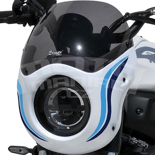 Ermax lakovaná maska s plexi - Yamaha XSR700 2022-2023, trikolóra Historic (bílá, světle modrá, tmavě modrá) - 1