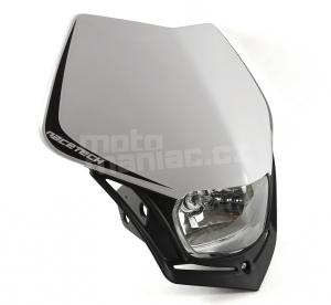 Racetech V-Face maska na moto se světlem černo/bílá - 2