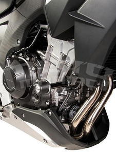 Barracuda padací protektory - Honda CB500X 2013-2015, černá hlavice, červená krytka - 2