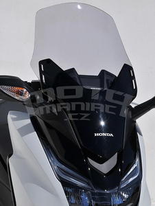 Ermax turistické plexi +10cm (57cm) - Honda Forza 125 2015, černé neprůhledné - 2
