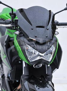 Ermax Sport plexi větrný štítek 30cm - Kawasaki Z300 2015, černé kouřové - 2