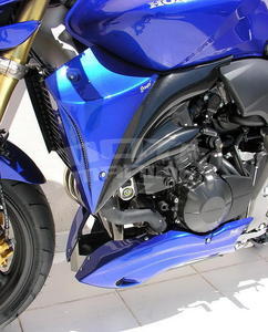 Ermax kryty chladiče dvoubarevné - Honda CB600F Hornet 2007-2010, 2008/2009 silver carbon look metallic blue (pearl fiji blue) - 2