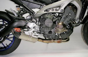 RP koncovka ovál carbon/titan - Yamaha MT-09 2013-2016 - 2