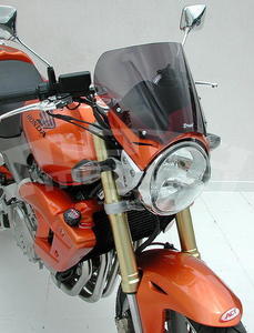 Ermax plexi větrný štítek 22cm - Honda CB600F Hornet 2005-2006, černé kouřové - 2