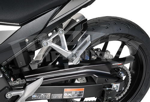 Ermax Evo zadní blatník s krytem řetězu - Honda CB500F 2019-2020, černá matná (Matt Gunpowder Black Metallic NH436M) / šedá matná - 2