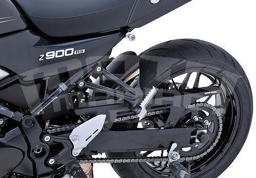 Ermax zadní blatník s ALU krytem řetězu - Kawasaki Z900RS 2018-2020, černá metalíza 2020 (metallic diablo black 17K) - 2