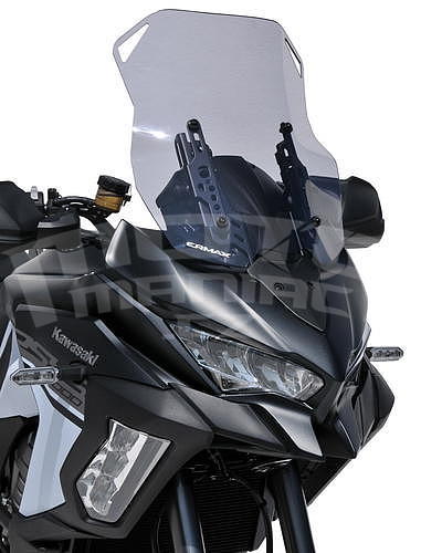 Ermax turistické plexi 45cm (výškově nastavitelné) - Kawasaki Versys 1000 SE 2019-2020, černé kouřové - 2