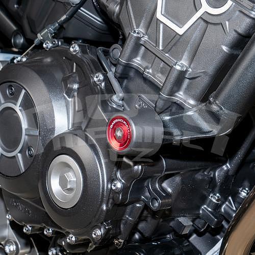 Barracuda rámové padací protektory set - Honda CB1000R 2018-2020, černá hlavice, červená krytka - 2