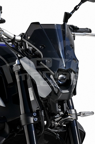Ermax Hypersport plexi štítek - Yamaha MT-09 2021-2022, černé neprůhledné - 2