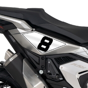 Barracuda boční číslové tabulky samolepky - Honda X-Adv 2021-2022, podkladní bílé samolepky - 2/7