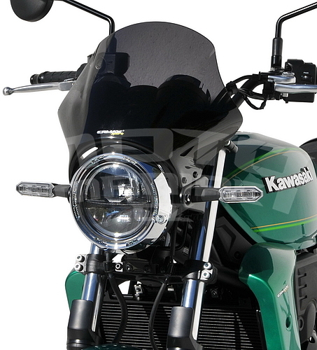 Ermax Nasty plexi 29cm - Kawasaki Z650RS 2022-2023, zelené fluo - 2