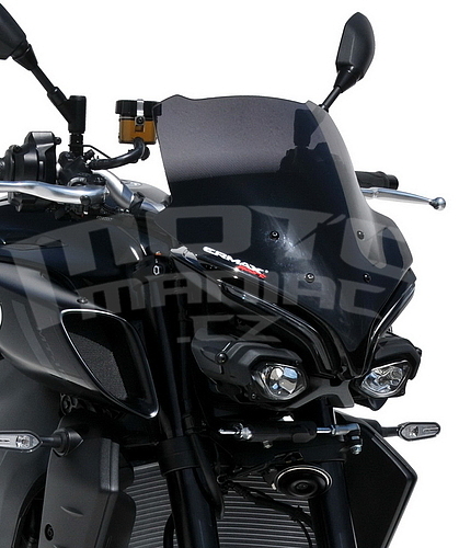 Ermax turistický plexi štít 42cm - Yamaha MT-10 2022-2023, černé neprůhledné - 2