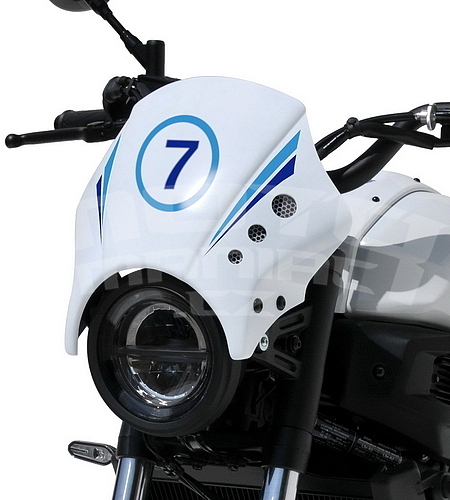 Ermax lakovaná maska - Yamaha XSR700 2022-2023, trikolóra Historic (bílá, světle modrá, tmavě modrá) - 2