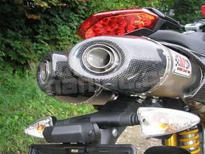 RP slip-on 2x ovál carbon nerez lesk, Ducati Hypermotard 1100 07-12 - 3