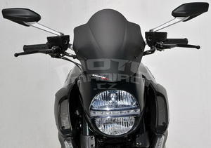 Ermax Double Bubble plexi větrný štítek 39cm - Ducati Diavel 2011-2013, černé neprůhledné - 3