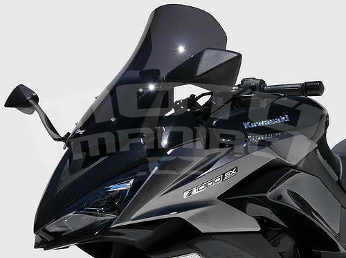 Ermax turistické plexi 50cm - Kawasaki Z1000SX 2017, černé neprůhledné - 3