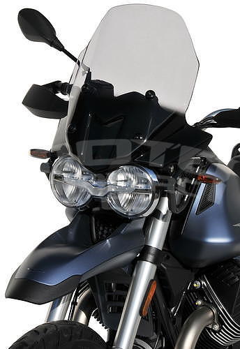 Ermax turistické plexi 48cm - Moto Guzzi V85 TT 2019-2020, černé kouřové - 3