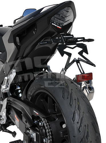 Ermax Evo zadní blatník s krytem řetězu - Honda CB500F 2019-2020, černá matná (Matt Gunpowder Black Metallic NH436M) / šedá matná - 3