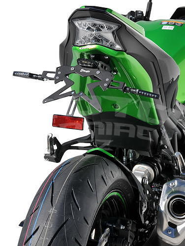 Ermax podsedlový plast s držákem SPZ - Kawasaki Z900 2020, tmavě zelená metalíza 2020 (Candy Lime Green 3 51P) - 3