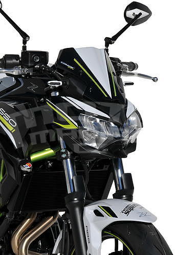Ermax lakovaný větrný štítek - Kawasaki Z650 2020, zelená/černá 2020 (Candy Lime Green 3 51P, Metallic Spark Black 660/15Z) - 3