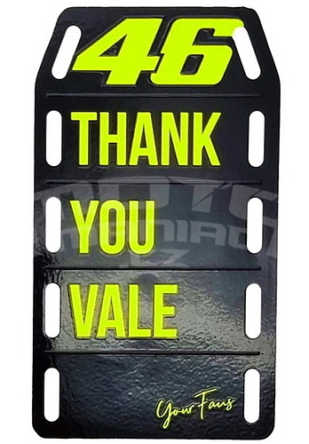 Valentino Rossi VR46 samolepky - "Děkujeme Vale" - 3