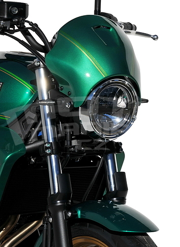 Ermax přední maska - Kawasaki Z650RS 2022-2023, tm. zelená/sv. zelená/oranžová - 3