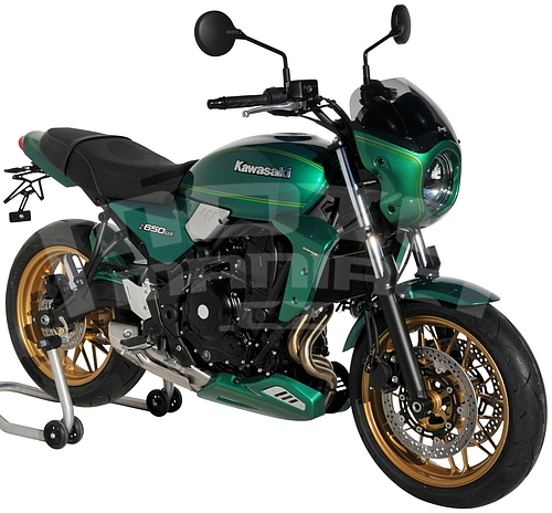 Ermax kryt motoru s ALU krytkami - Kawasaki Z650RS 2022-2023, tm. zelená/sv. zelená/oranžová - 3