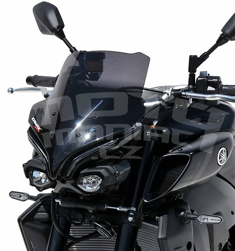 Ermax turistický plexi štít 42cm - Yamaha MT-10 2022-2023, černé neprůhledné - 3