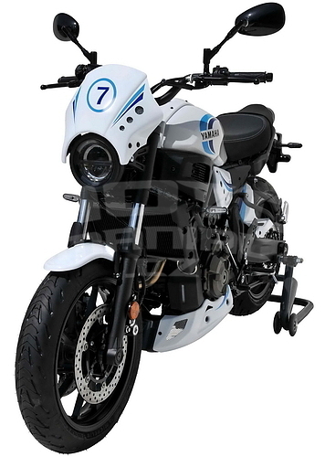 Ermax lakovaná maska - Yamaha XSR700 2022-2023, trikolóra Historic (bílá, světle modrá, tmavě modrá) - 3