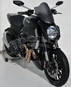 Ermax Double Bubble plexi větrný štítek 39cm - Ducati Diavel 2011-2013, černé neprůhledné - 4
