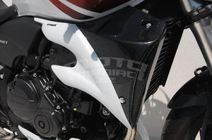 Ermax kryty chladiče dvoubarevné - Honda CB600F Hornet 2007-2010, 2007/2009 silver carbon look - 4