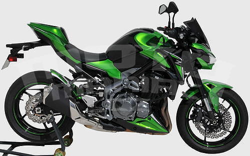 Ermax kryt motoru 2-dílný - Kawasaki Z900 2017-2019, černá metalíza/zelená perleť 2017-2018 (Metallic Spark Black 660/15Z, Candy Lime Green 3 51P) - 4