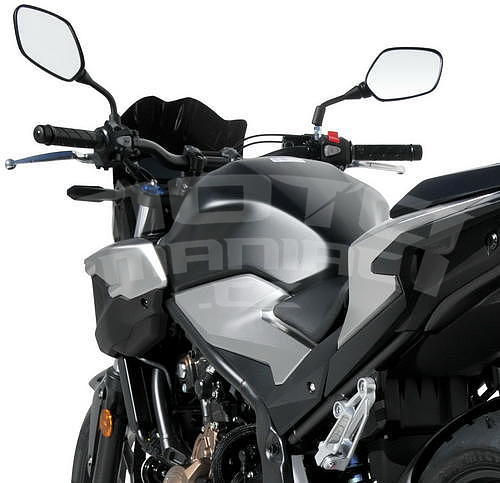 Ermax lakovaný štítek 28cm - Honda CB500F 2019-2020, černá matná (série Black Line) - 4
