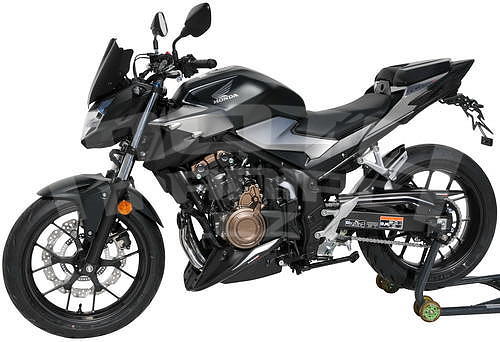 Ermax Evo kryt motoru 3-dílný - Honda CB500F 2019-2020, černá matná (Matt Gunpowder Black Metallic NH436M) / šedá matná - 4