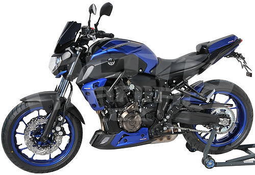 Ermax kryt sedla spolujezdce - Yamaha MT-07 2018-2020, modrá metalíza/černá matná 2018/2019(Deep Purplish Blue Metallic, Yamaha Blue DPBMC, Black Max) - 4