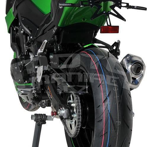Ermax zadní blatník s krytem řetězu - Kawasaki Z900 2020, zelená/černá 2020 (Candy Lime Green 3 51P, Metallic Spark Black 660/15Z) - 4