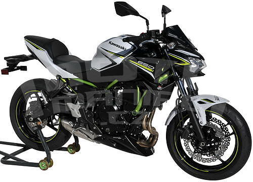 Ermax kryt motoru 3-dílný - Kawasaki Z650 2020, tmavě zelená metalíza 2020 (Candy Lime Green 3 51P) - 4