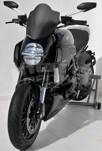 Ermax Double Bubble plexi větrný štítek 39cm - Ducati Diavel 2011-2013, černé kouřové - 5