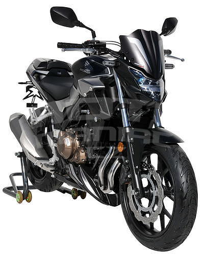 Ermax lakovaný štítek 28cm - Honda CB500F 2019-2020, černá matná (Matt Gunpowder Black Metallic NH436M) / šedá matná - 5
