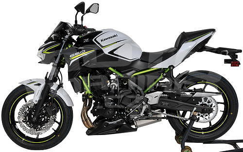 Ermax kryt motoru 3-dílný - Kawasaki Z650 2020, zelená/černá 2020 (Candy Lime Green 3 51P, Metallic Spark Black 660/15Z) - 5
