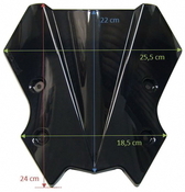 Ermax lakovaný štítek  - Suzuki GSX-S1000 2022-2023, univerzální černá matná (Ermax Black Line) - 5/5