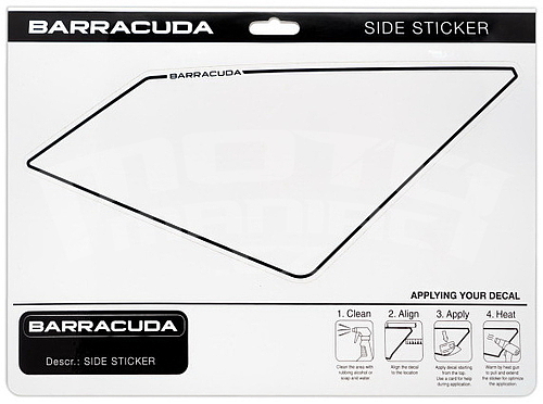 Barracuda boční číslové tabulky - Honda CB1000R 2021-2023, samolepka číslice 6 - 5