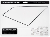Barracuda boční číslové tabulky - Honda CB1000R 2021-2023, samolepka číslice 6 - 5/7