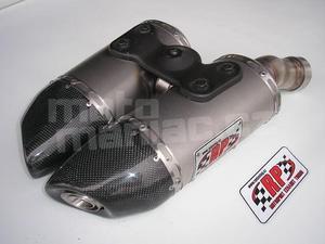 RP slip-on 2x ovál carbon nerez lesk, Ducati Hypermotard 1100 07-12 - 6