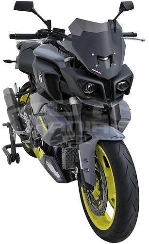 Ermax Sport plexi 29cm - Yamaha MT-10 2016, černé kouřové - 6