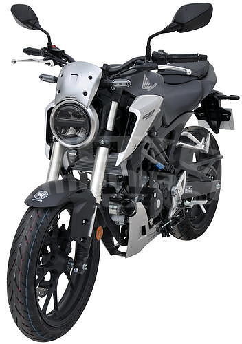 Ermax lakovaný větrný štítek 19cm - Honda CB125R 2018-2020, šedá matná metalíza 2018-2019 (Mat Axis Gray Metallic NH303M) - 6