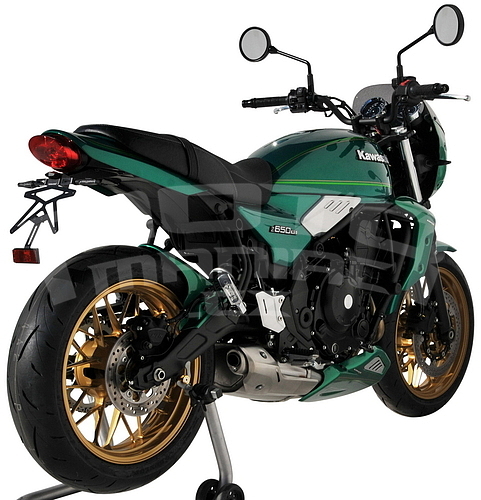 Ermax kryt motoru s ALU krytkami - Kawasaki Z650RS 2022-2023, tm. zelená/sv. zelená/oranžová - 6