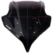 Ermax Sport plexi štít 35cm - Yamaha MT-10 2022-2023, černé neprůhledné - 6/6
